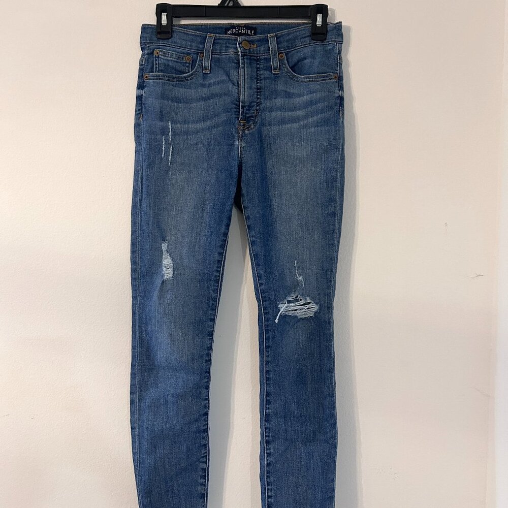 J.Crew Mercantile Ripped Skinny Jeans Size 27